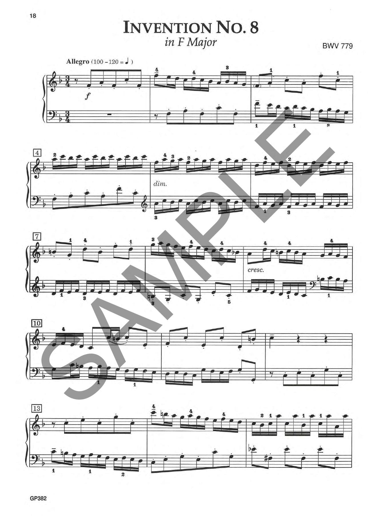 JS Bach - Inventions Two Part Book