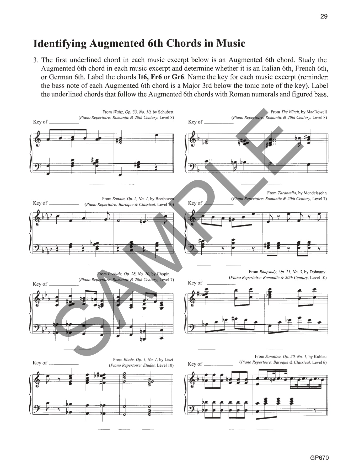 Fundamentals Of Piano Theory - Level 10 Book