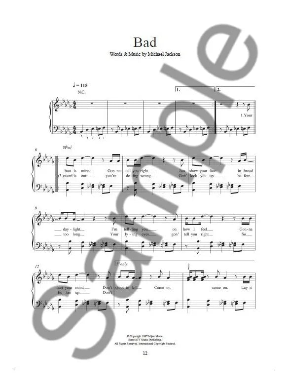 Michael Jackson - Easy Piano Songbook