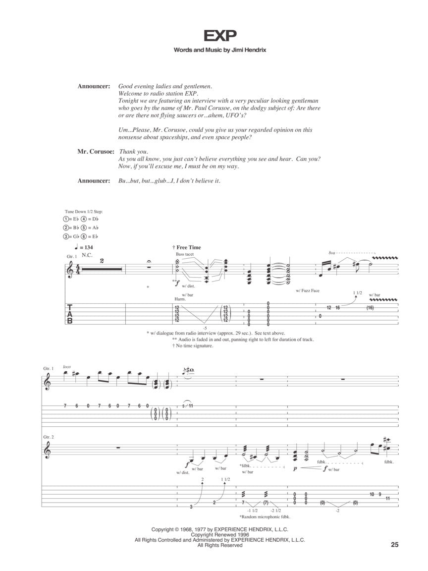 Jimi Hendrix - Axis Bold As Love Guitar Tab Book