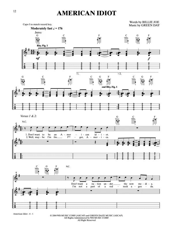 Uke An Play Rock Tab Songbook (25 Songs)