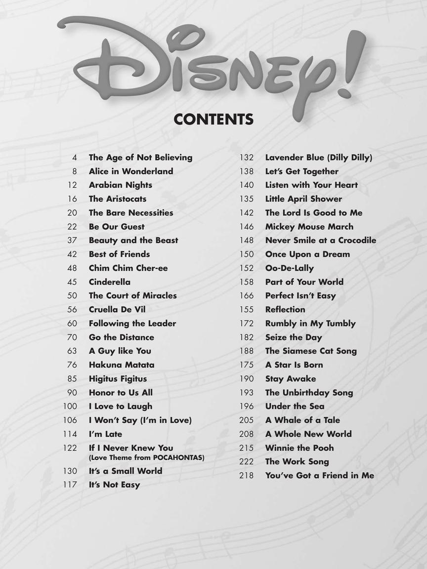 Disney - Easy Piano Songbook (48 Disney Classics)