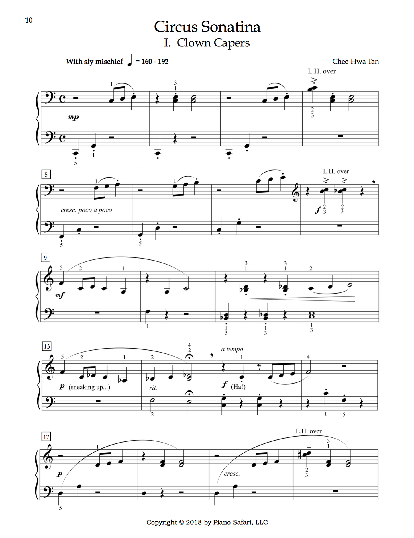 Piano Safari - Circus Sonatinas Book (Late Elementary)