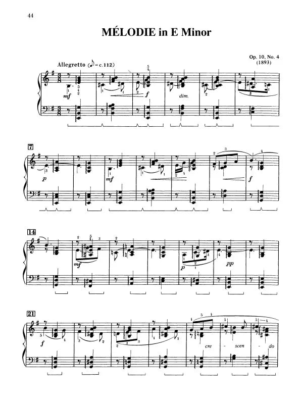 Rachmaninoff - Selected Works For Piano Book