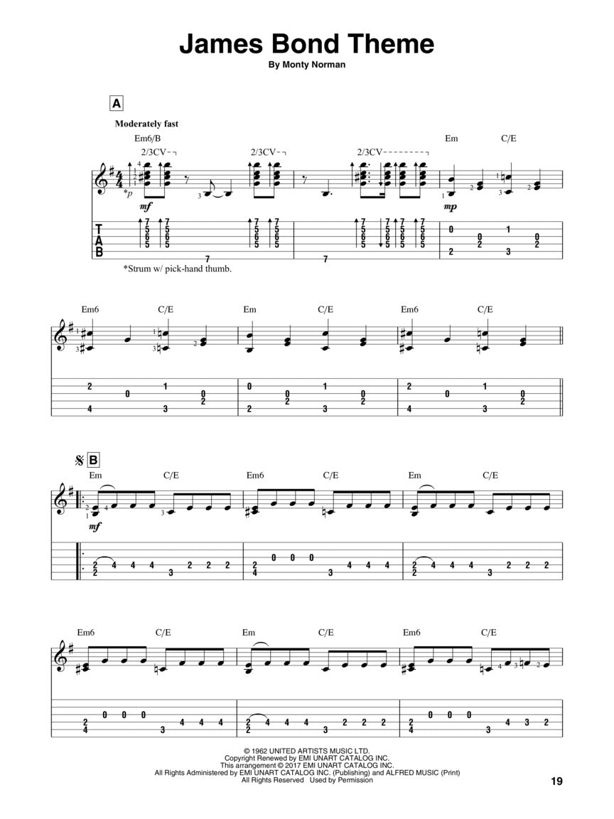 Fingerpicking Film Score Music Guitar Tab Book