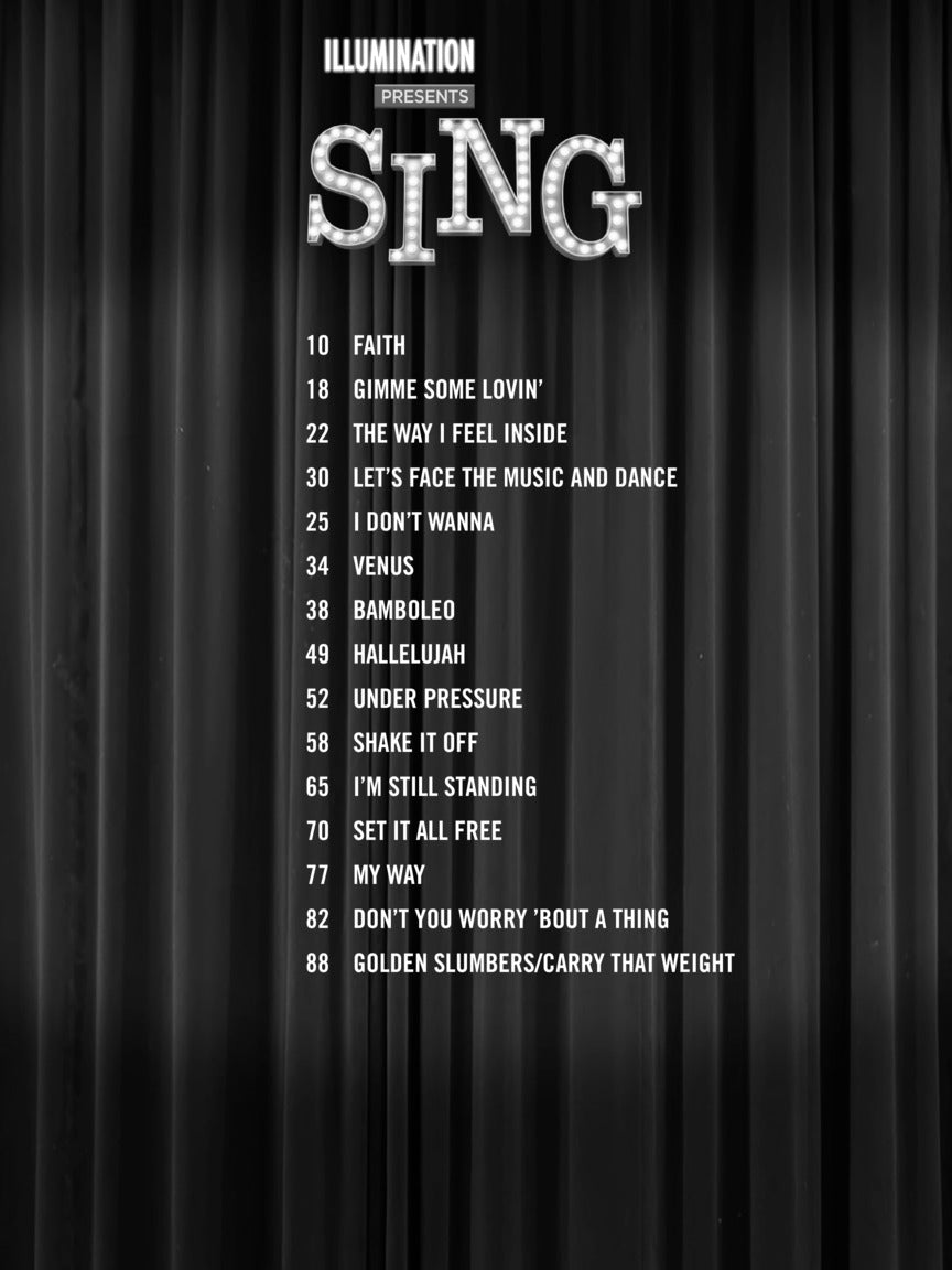Sing - Music From Animated Film PVG Songbook