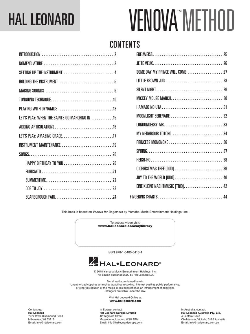 The Hal Leonard Venova Method Book/Olm