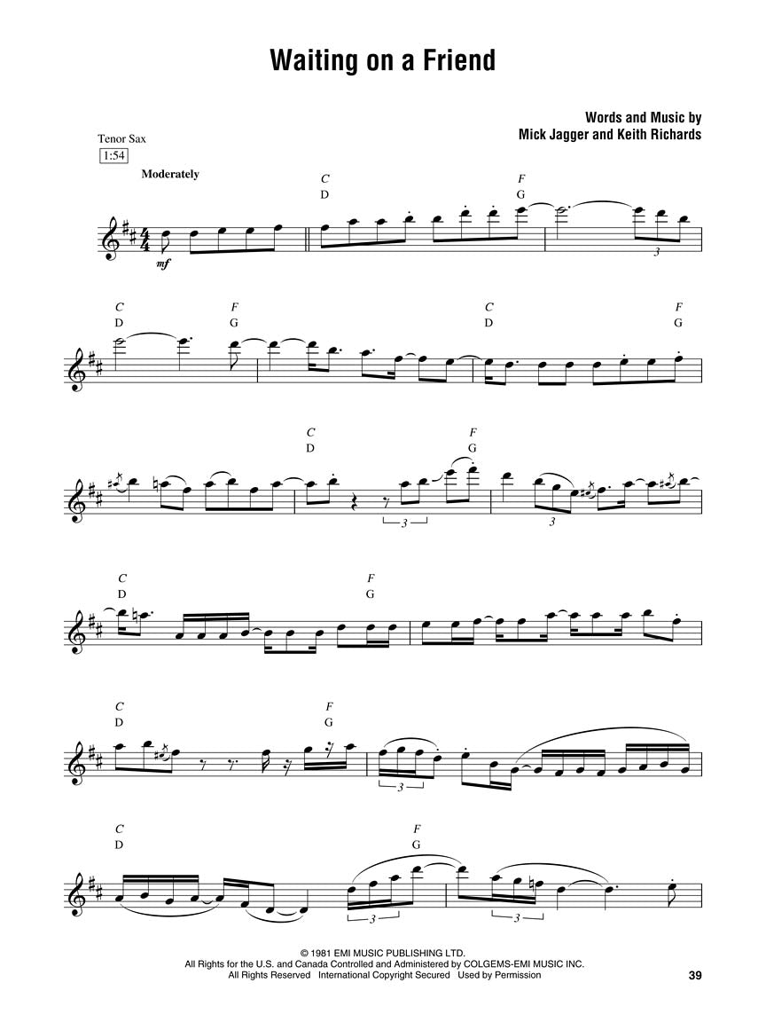 Popular Sax Solos Book (39 Classic Sax Solos)