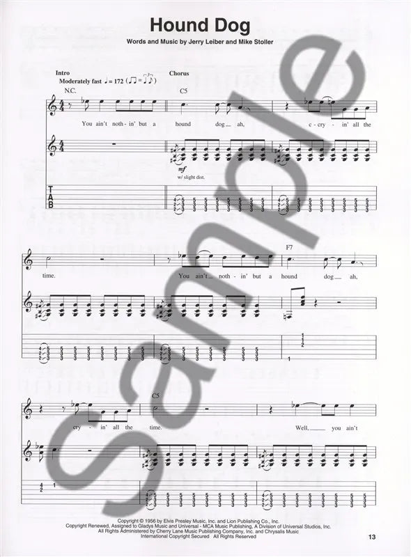 Early Rock Guitar Play Along Volume 11 Book/Ola