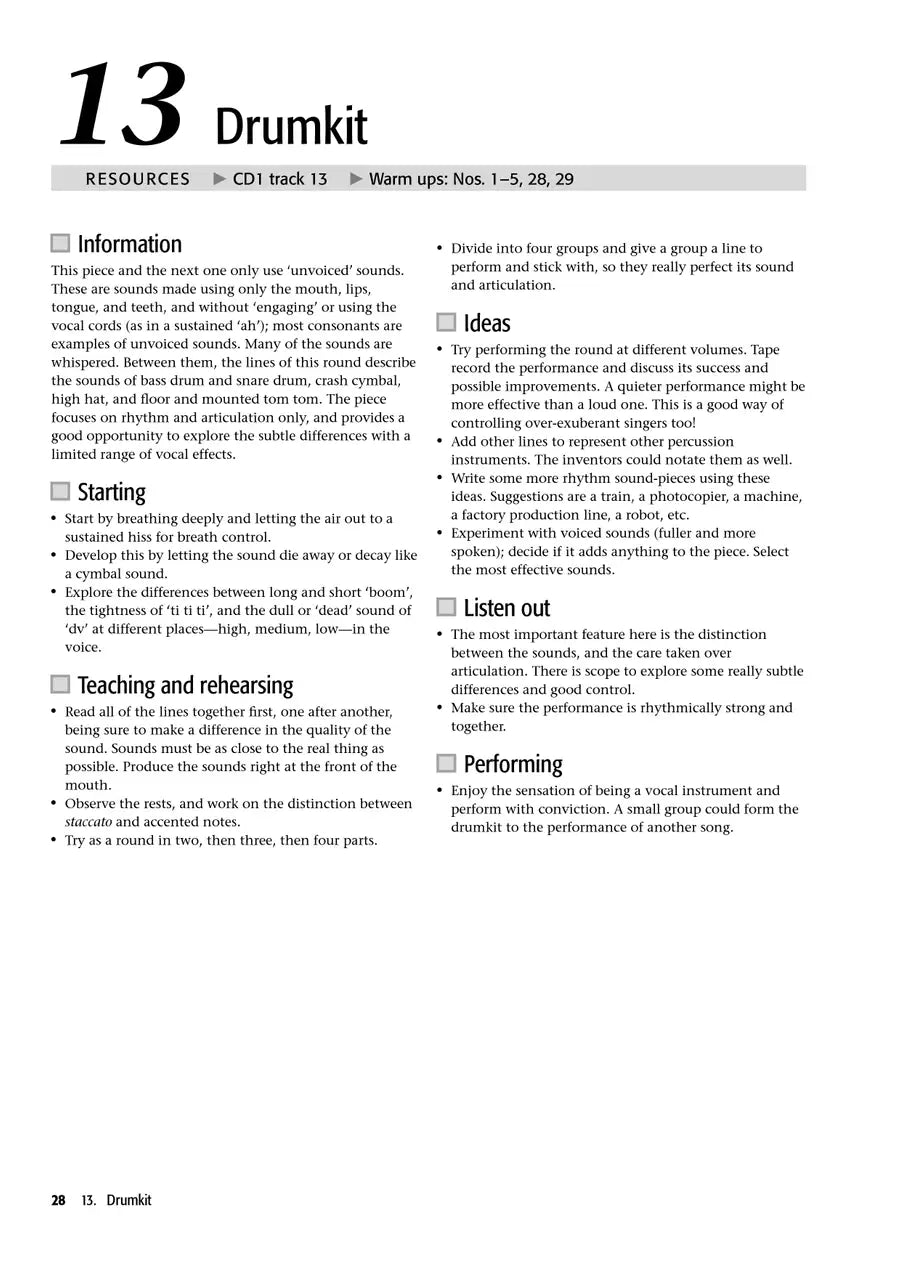 Voiceworks Handbook For Singing 1 Teacher Book/2Cd