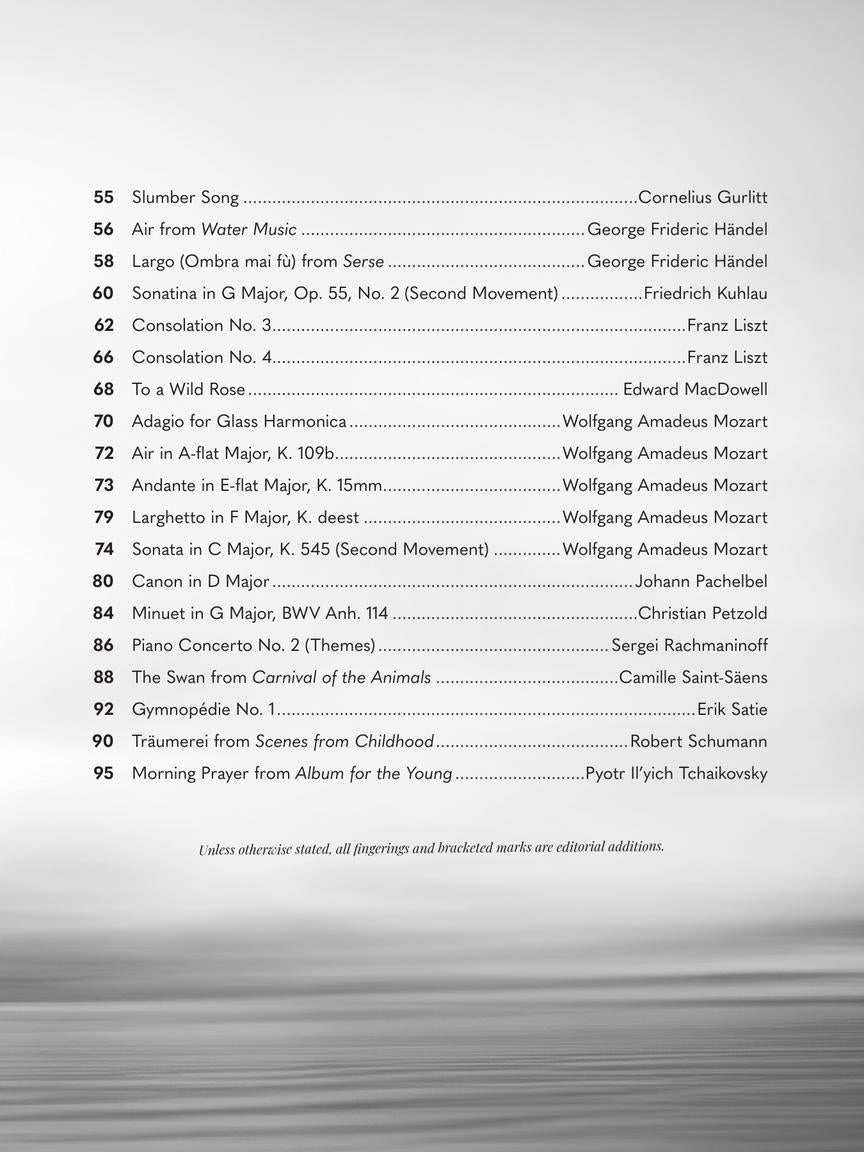 Calming Classical Piano Solos Book