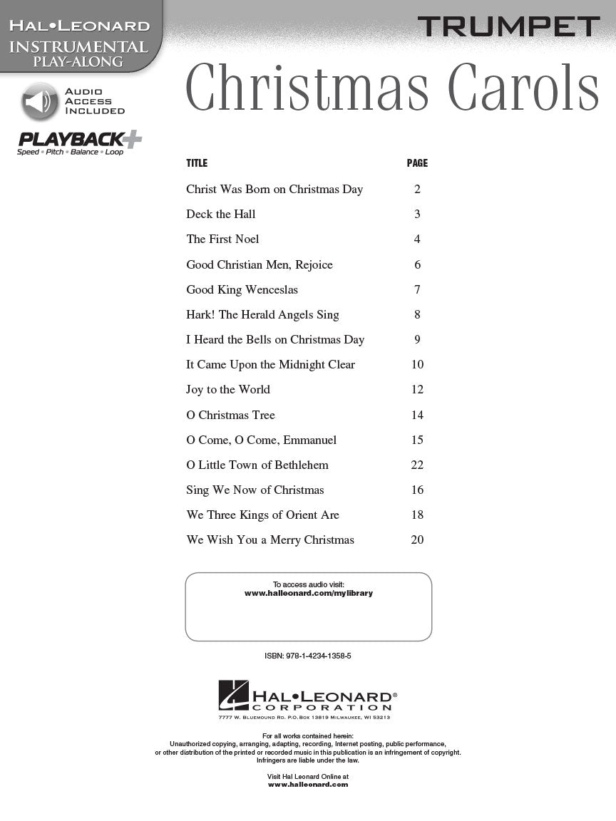 Christmas Carols For Trumpet Book/Ola