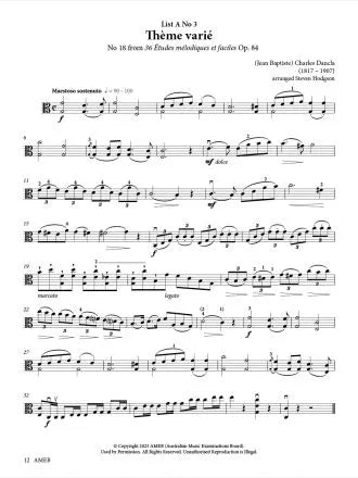 AMEB Viola Series 2- Grade 3 Book (2023+)