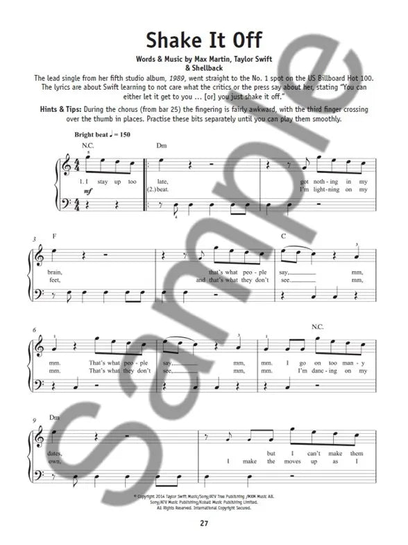 Ultimate Chart Hits - Really Easy Piano Songbook