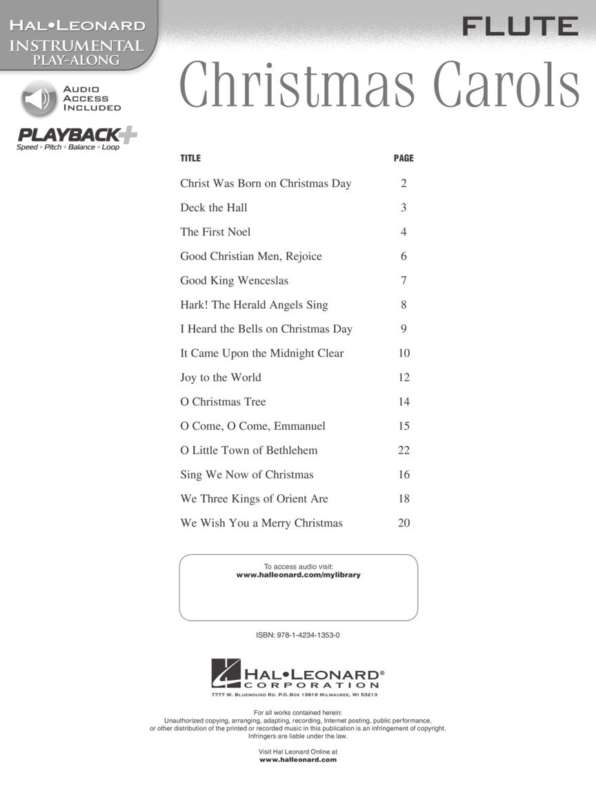 Christmas Carols For Flute Book/Ola