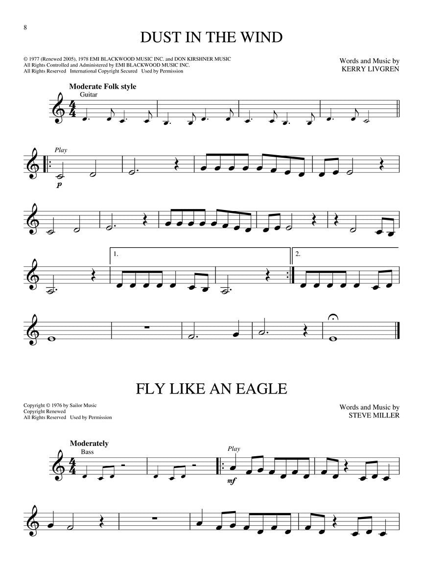 Classic Rock Trumpet Instrumental Play Along Book/Ola