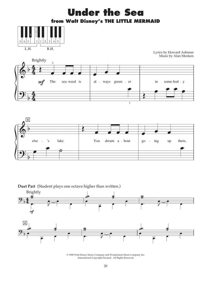 Disney Tunes For 5 Finger Piano Songbook