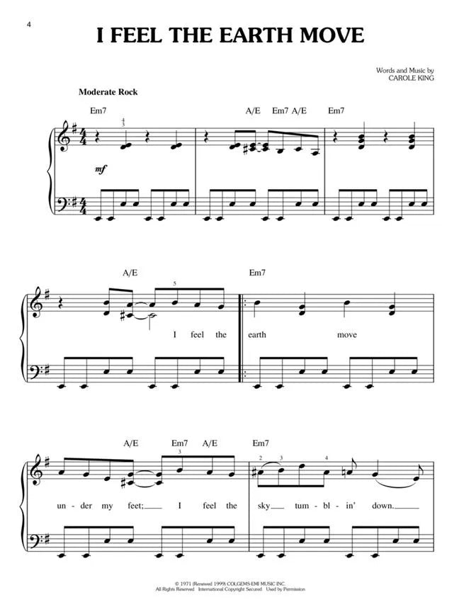 Carole King - Tapestry Easy Piano