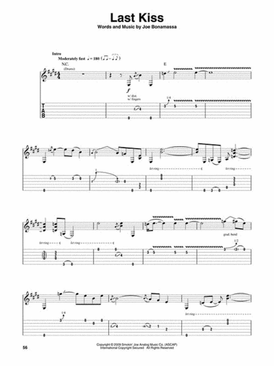 Joe Bonamassa Guitar Play Along Volume 152 Book/Ola