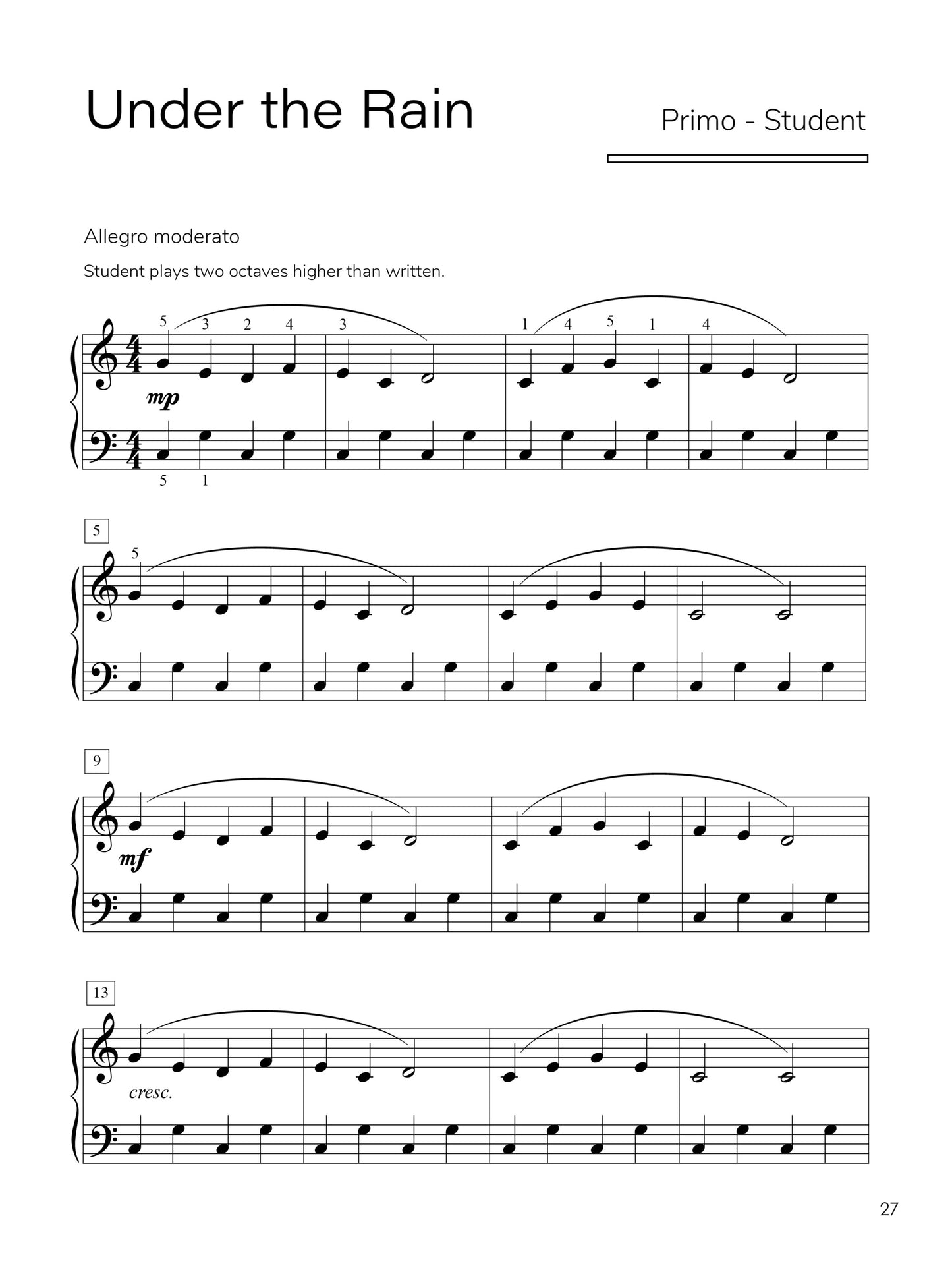 Piano Safari - Melodic Explorations Book 1 (8 Elementary Duets)