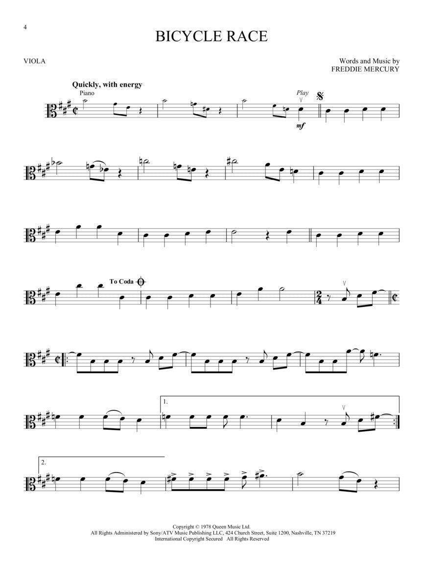 Queen For Viola Updated Edition Play Along Book/Ola