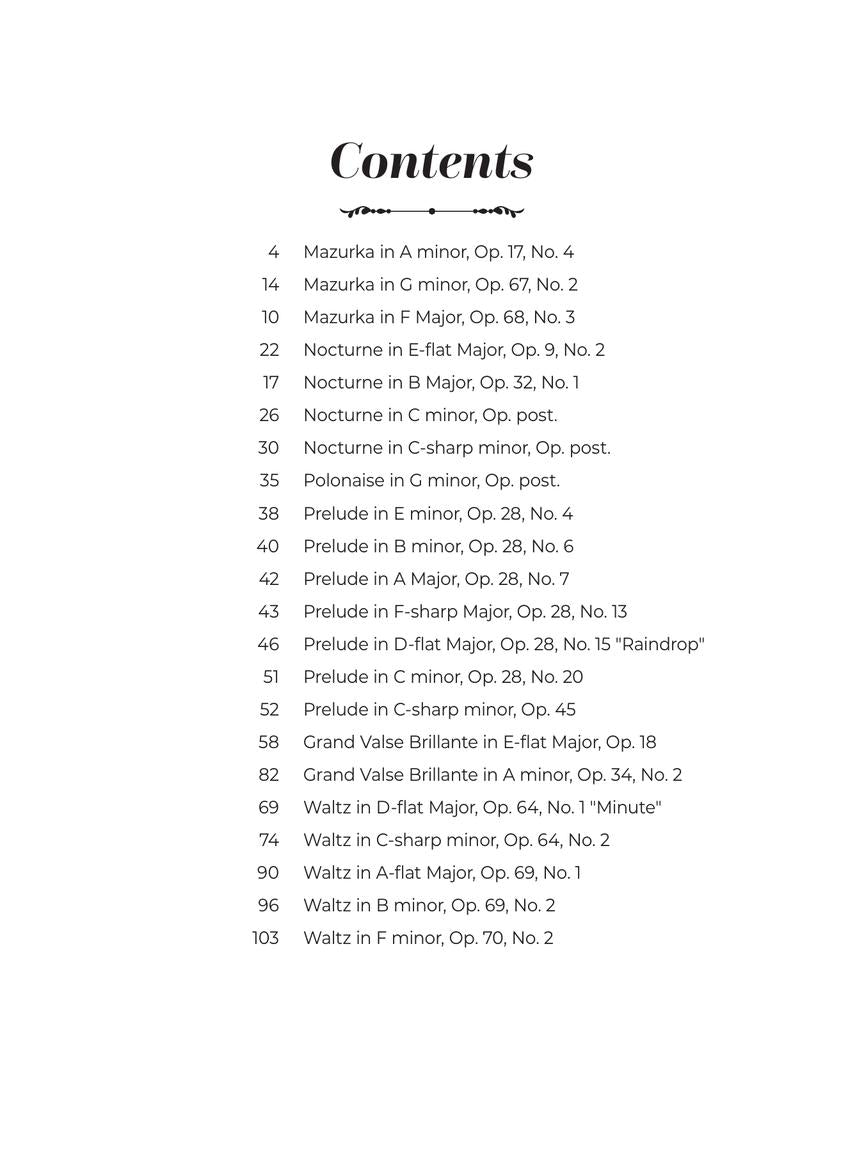 The Intermediate Chopin Favorites Piano Book