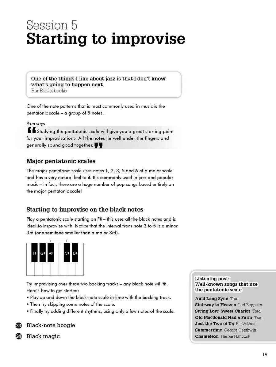 Pam Wedgwood - How To Play Jazz Piano Book with Audio