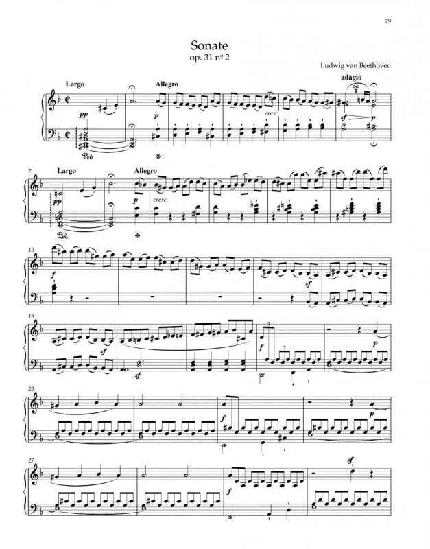 Beethoven - Three Sonatas for Piano G major, D minor, E-flat major op. 31 Book