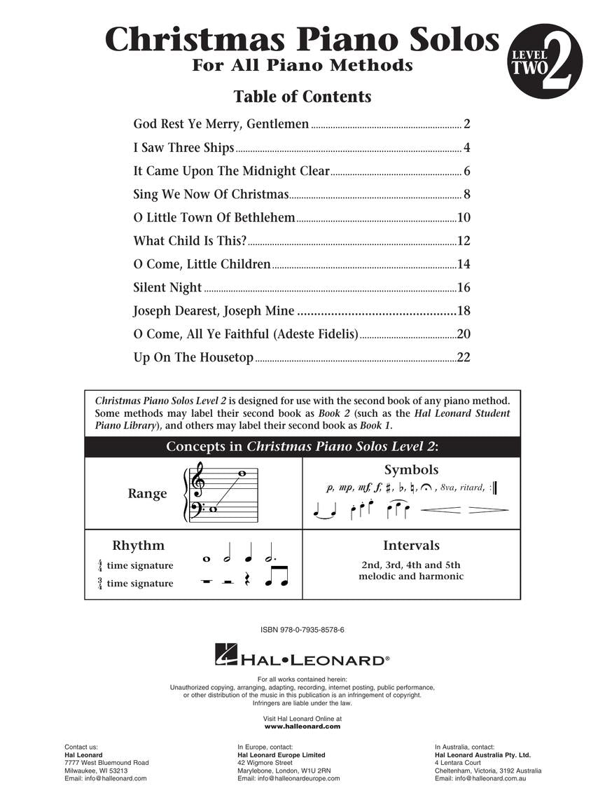 HLSPL Christmas Piano Solos Book 2