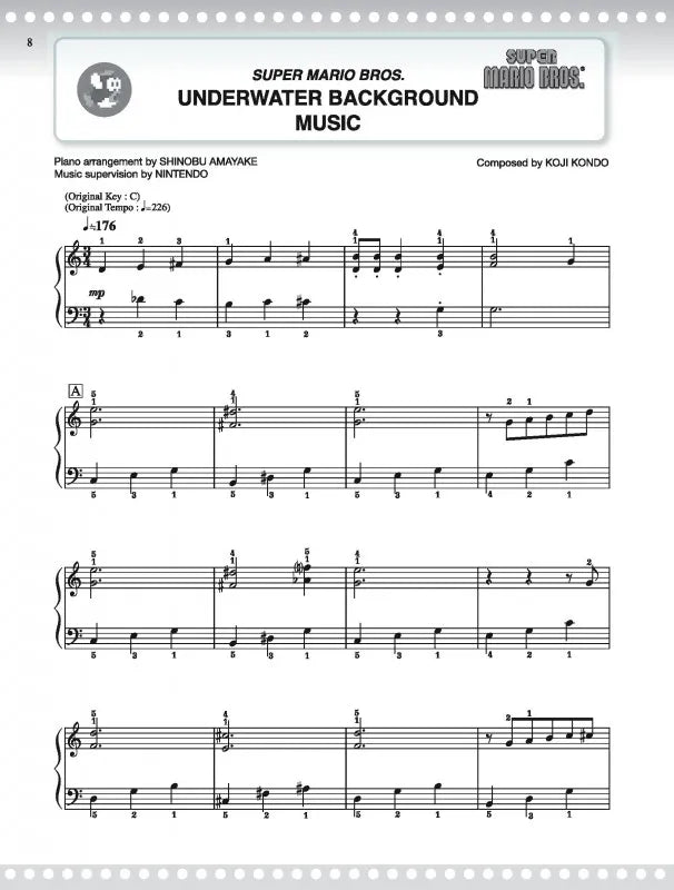 Super Mario Series For Easy Piano Book
