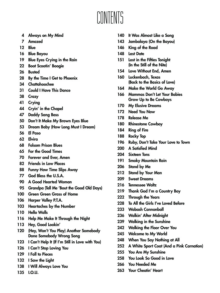 Best Country Songs Ever - Piano/Vocal/Guitar (76 Songs) 3rd Edition Book