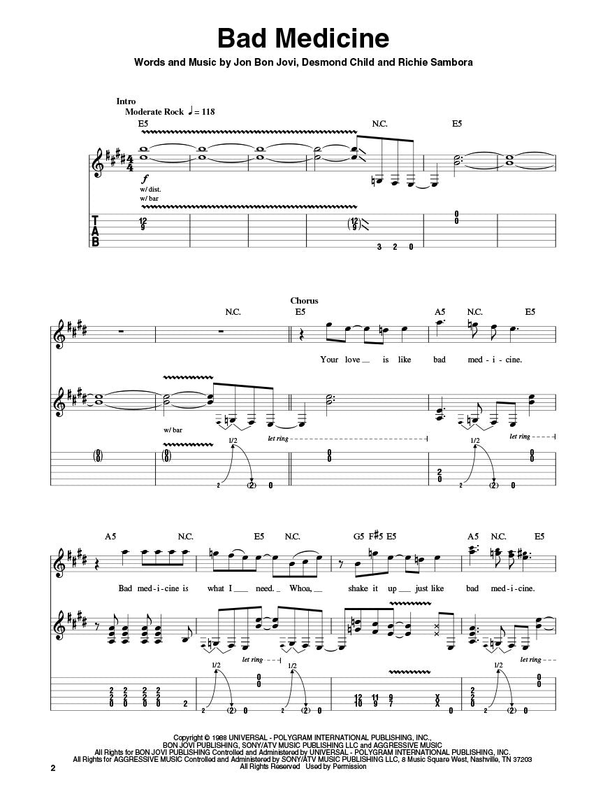 Bon Jovi - Guitar Play Along Volume 114 Book/Ola