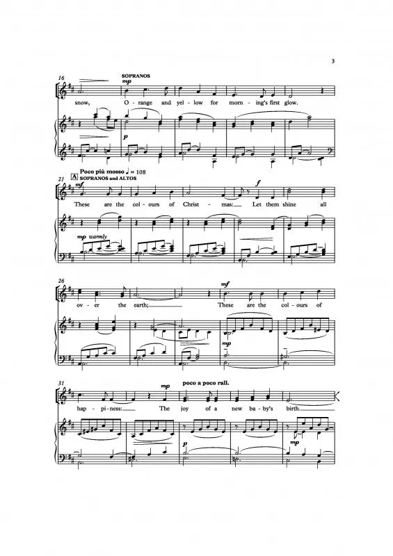 John Rutter - Colours Of Christmas SATB Vocal Sheet Music