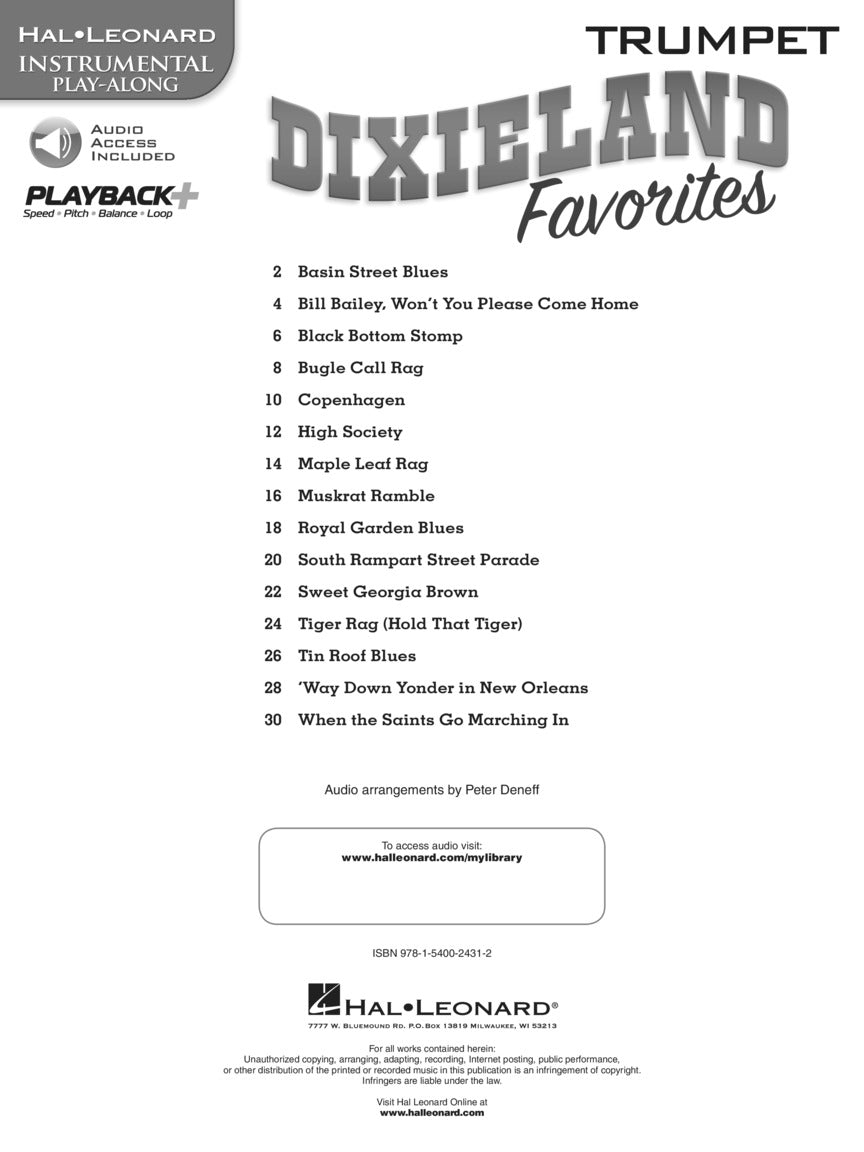 Dixieland Favorites For Trumpet Play Along Book/Ola
