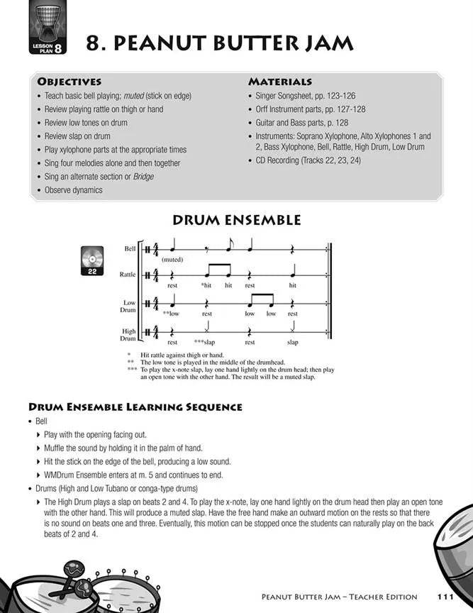 Peanut Butter Jam Kit - An Introduction to World Music Drumming Book