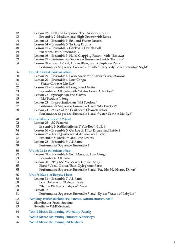 World Music Drumming 20th Anniversary Edition  - Teaching Book/Dvd Rom