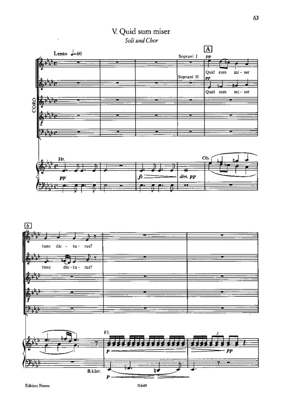 Dvorak - Requiem Vocal Score Book