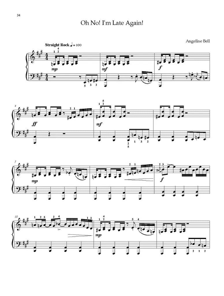Angeline Bell - My Quirky Notebook Piano Book