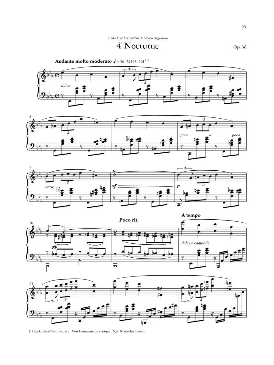 Gabriel Faure - 13 Nocturnes for Piano Book (Urtext Edition)