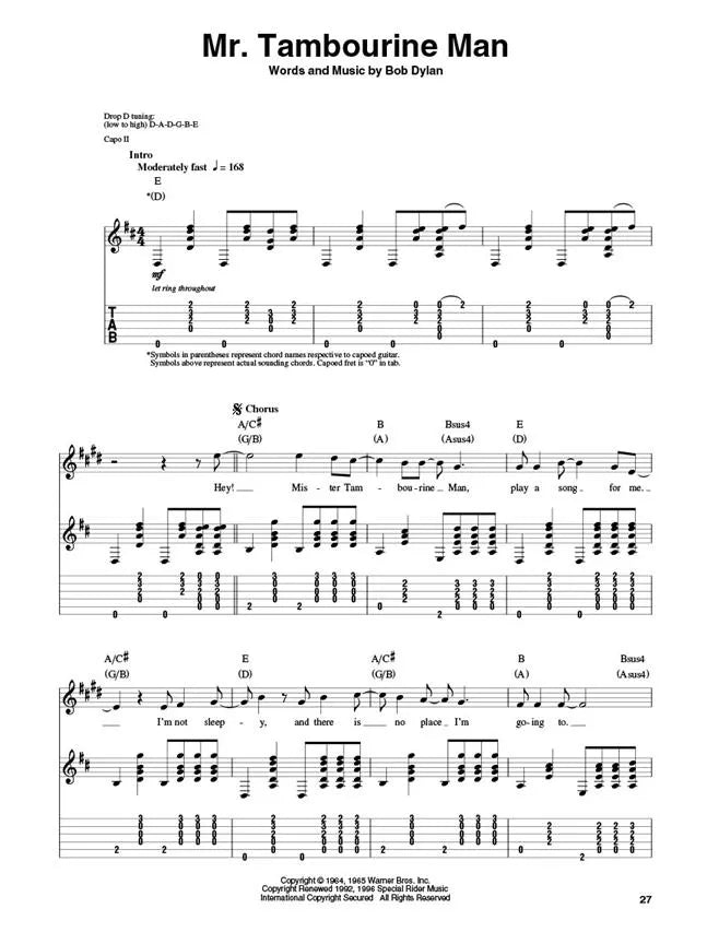 Bob Dylan - Guitar Play Along Volume 148 Book/Ola