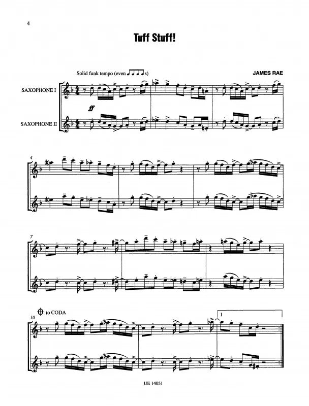 James Rae - Blue Saxophone Duets Book