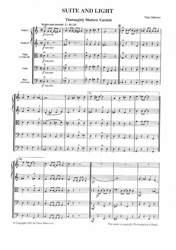 Stringsets Music for String Ensemble - Suite & Light - Score and Parts