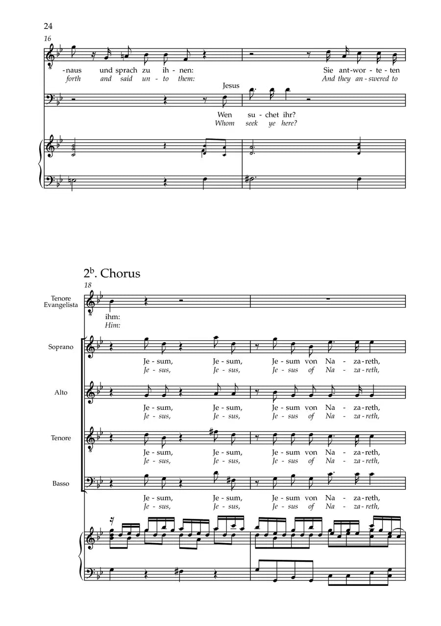JS Bach - Saint John Passion Urtext Edition (BWV 245) Vocal Score Book