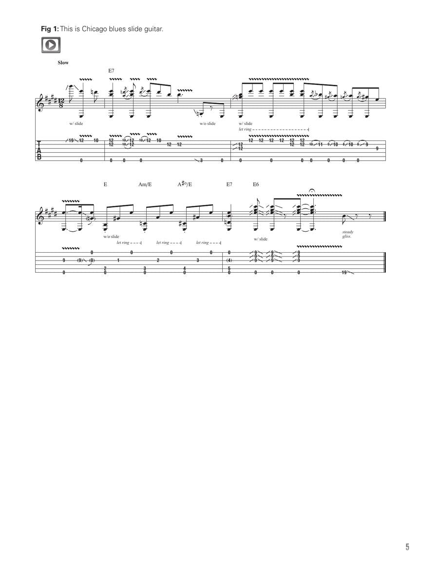 Chicago Blues Slide Guitar Book/Olm
