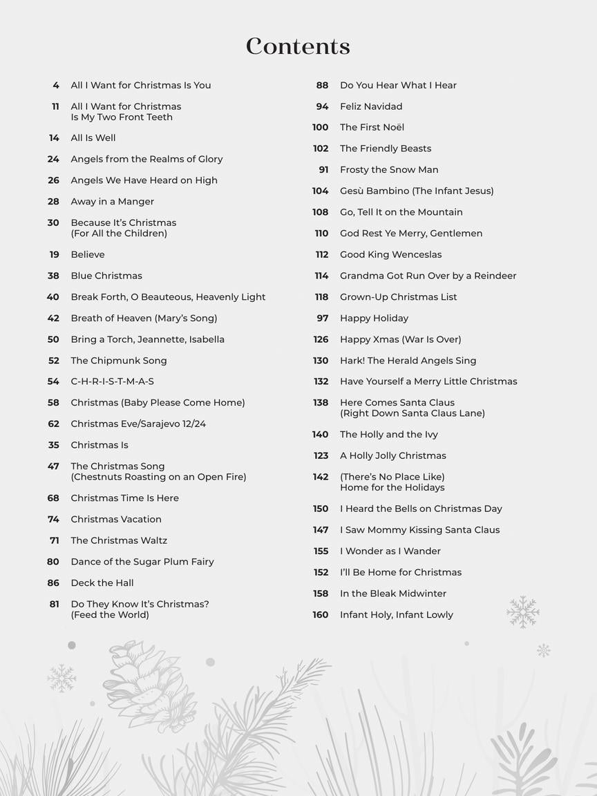 Christmas Sheet Music Anthology - Spiral Bound Piano/Vocal/Guitar Book
