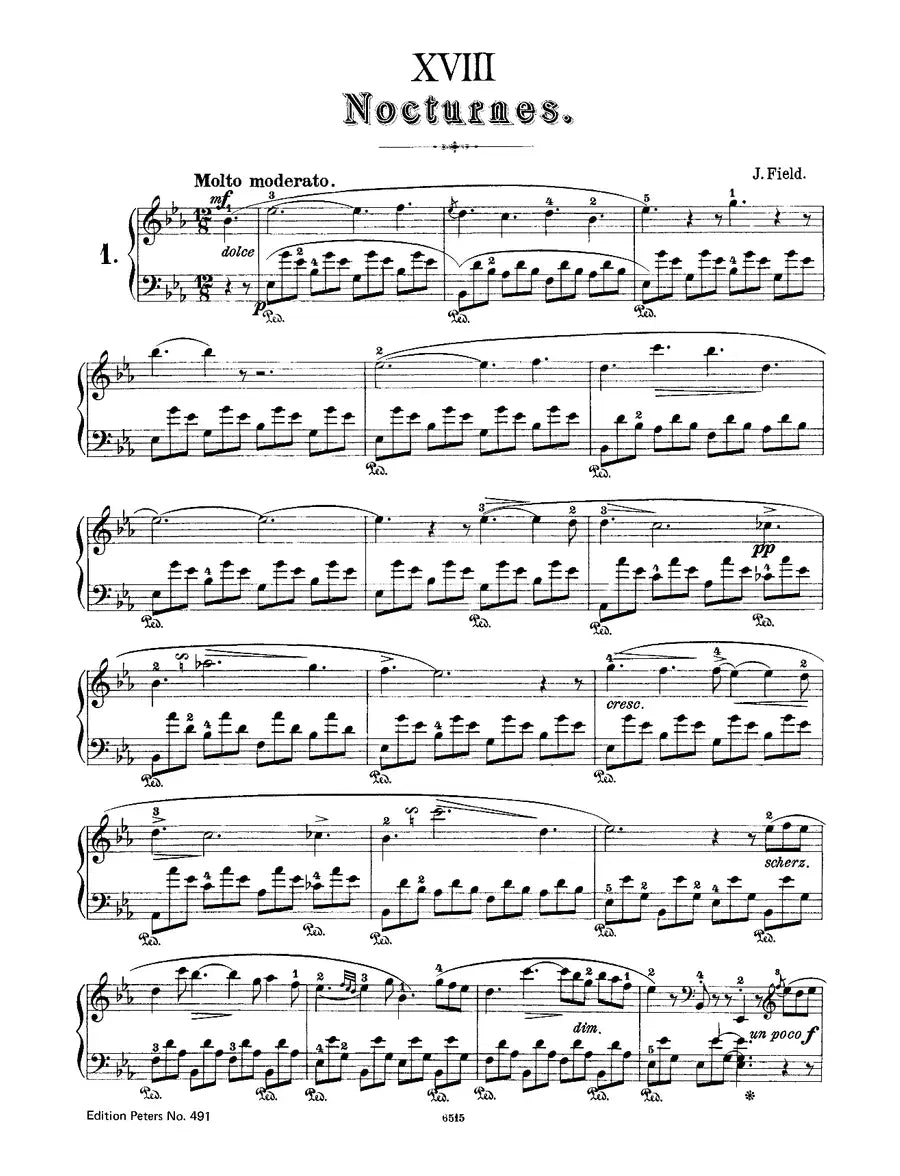 Field - Nocturnes Complete For Piano Solo Book