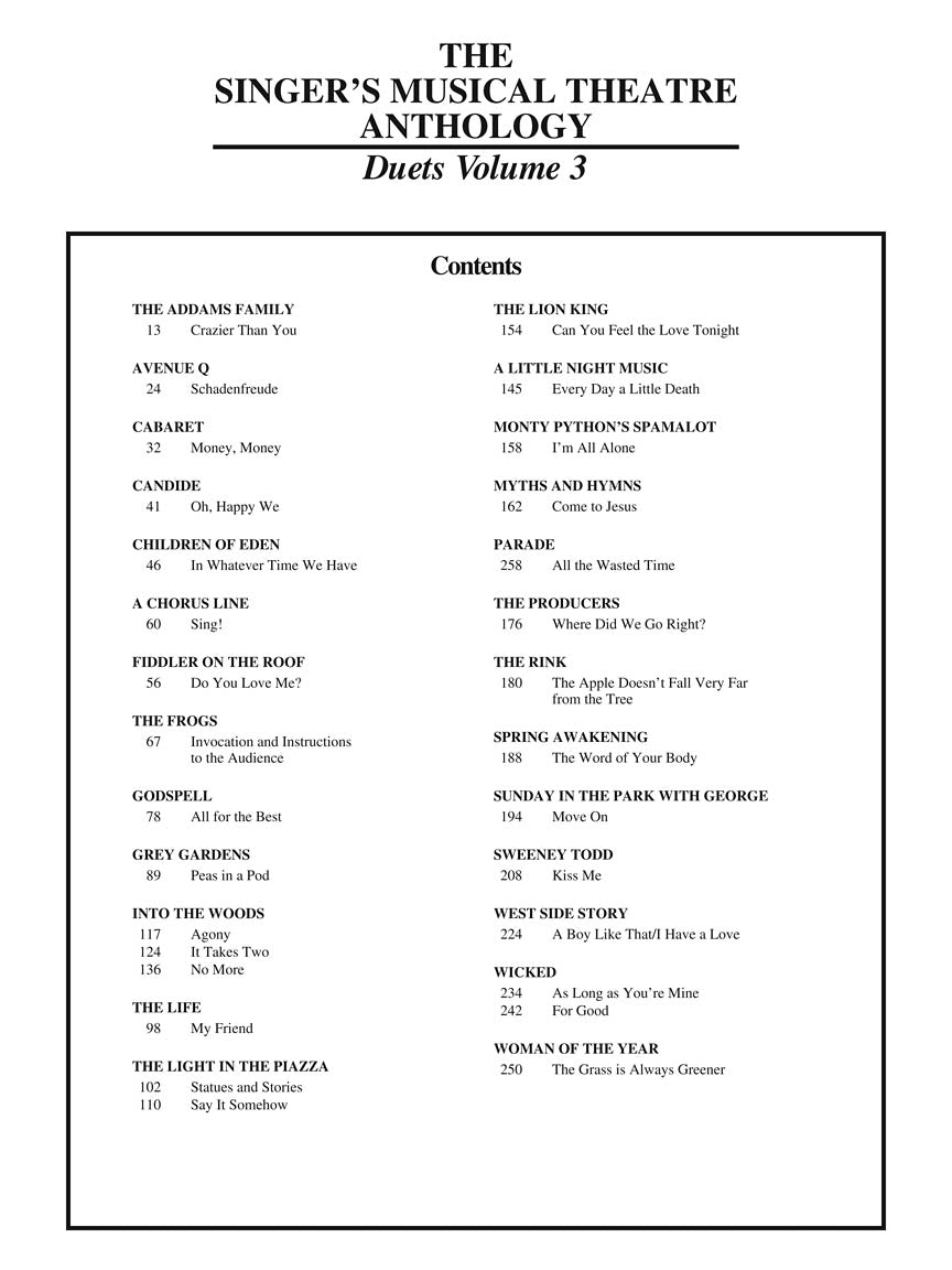Singers Musical Theatre Anthology Volume 3 - Duets Book