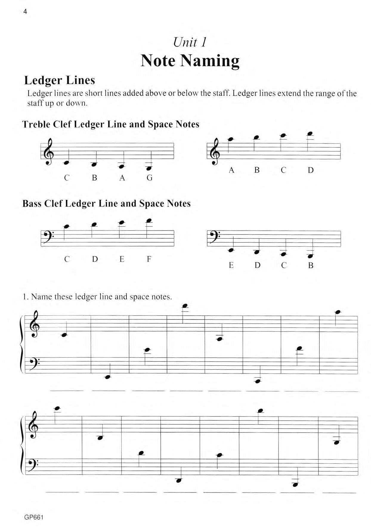Fundamentals Of Piano Theory - Level 1 Book