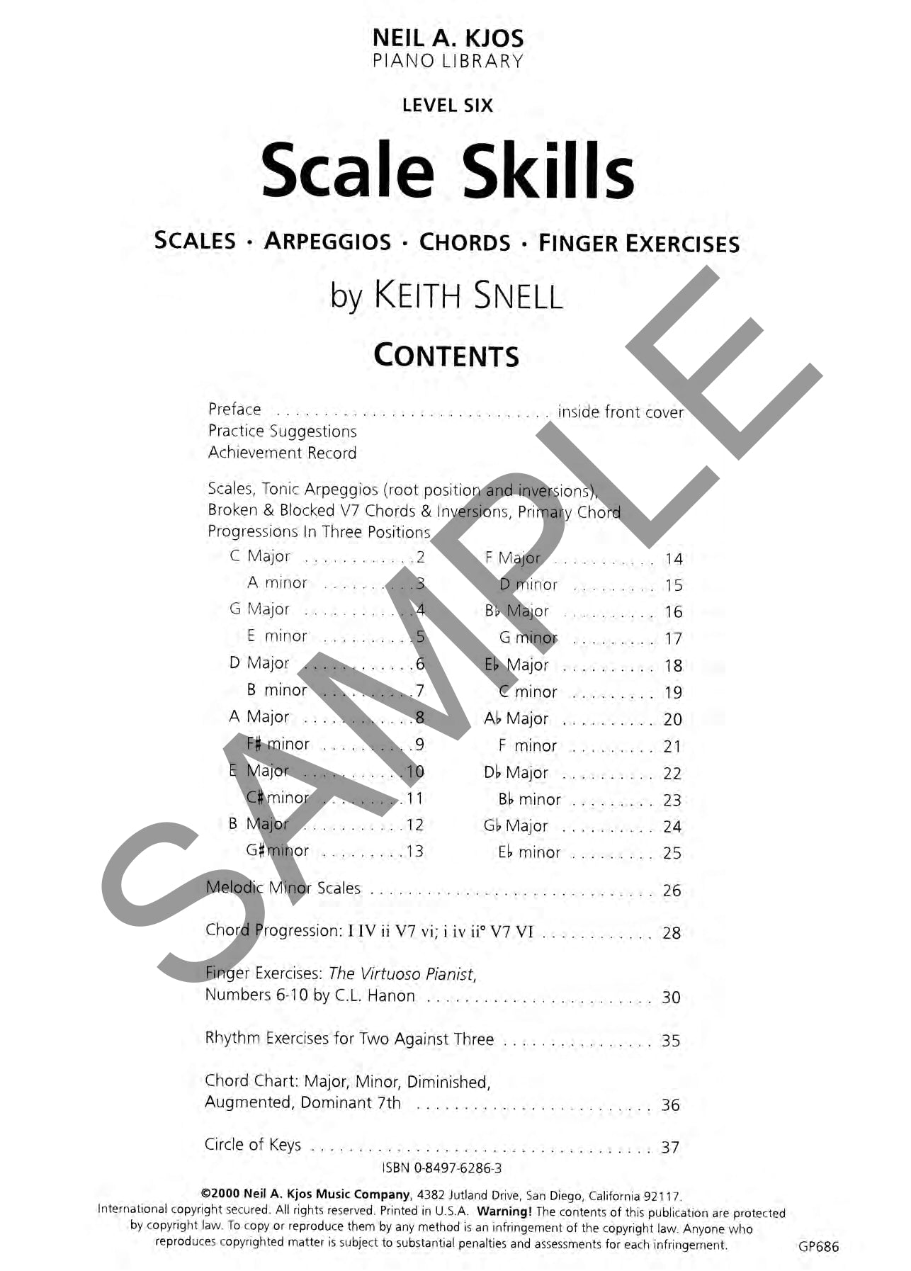 Scale Skills - Piano Level 6 Book