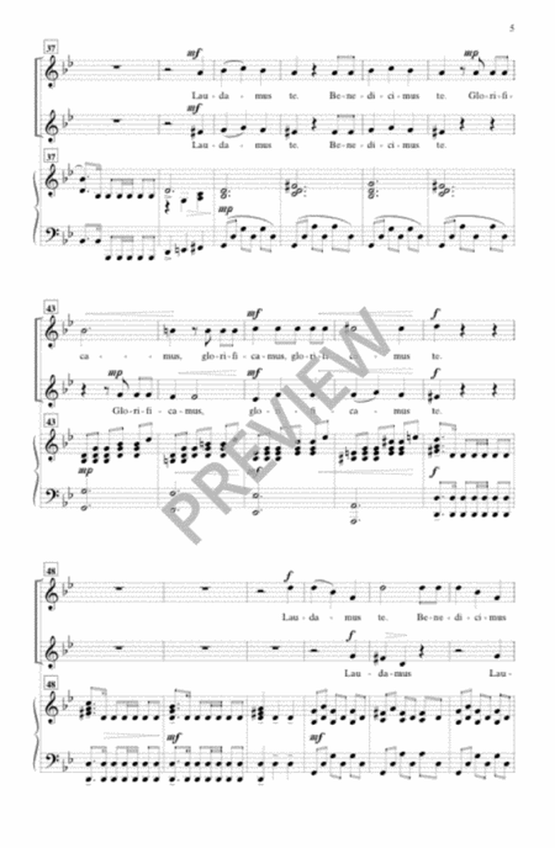 Gloria 2 Part Vocal Choral Music